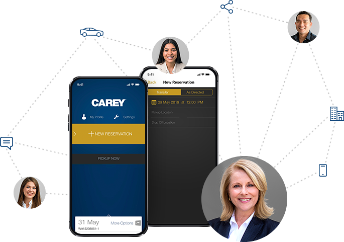 Banner image for traveler connect section showcasing mobile connectivity features and passenger communication tools for transportation services.